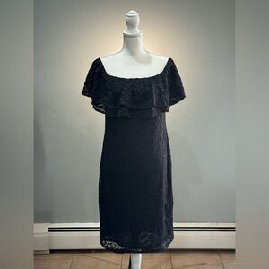 Black Bold Elements Off-Shoulder Cover-up Dress Size L NWT